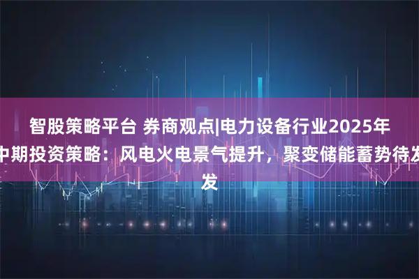 智股策略平台 券商观点|电力设备行业2025年中期投资策略：风电火电景气提升，聚变储能蓄势待发