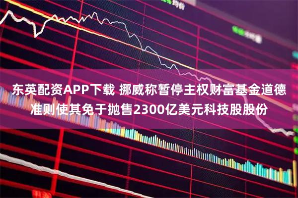 东英配资APP下载 挪威称暂停主权财富基金道德准则使其免于抛售2300亿美元科技股股份