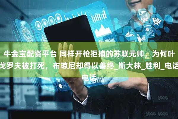 牛金宝配资平台 同样开枪拒捕的苏联元帅，为何叶戈罗夫被打死，布琼尼却得以善终_斯大林_胜利_电话
