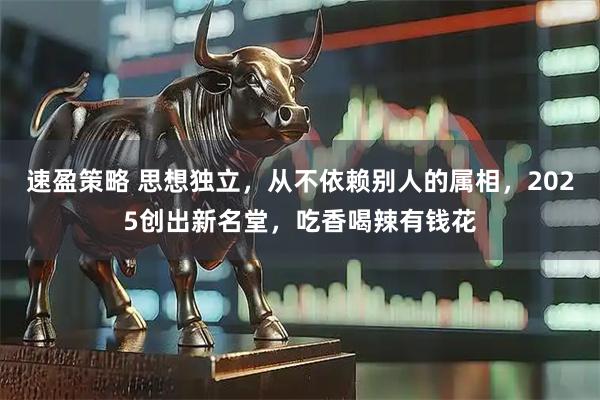 速盈策略 思想独立，从不依赖别人的属相，2025创出新名堂，吃香喝辣有钱花